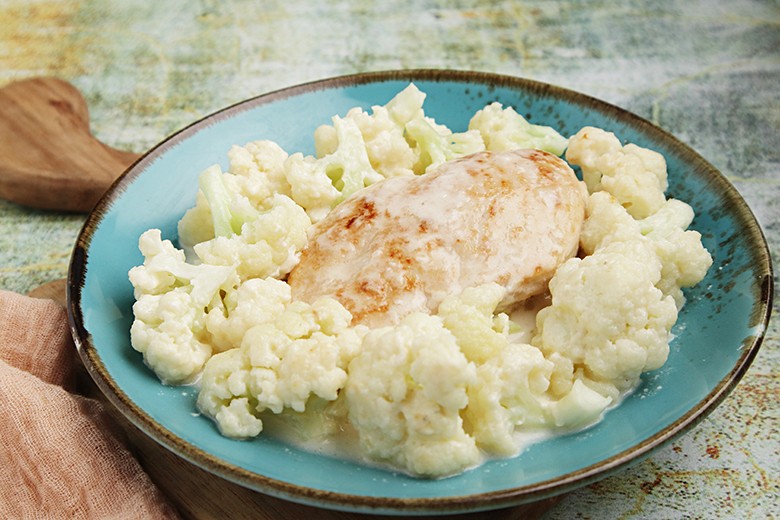 Hähnchenschnitzel mit Blumenkohl