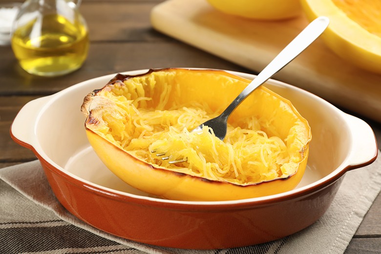 Gebackener Spaghettikürbis