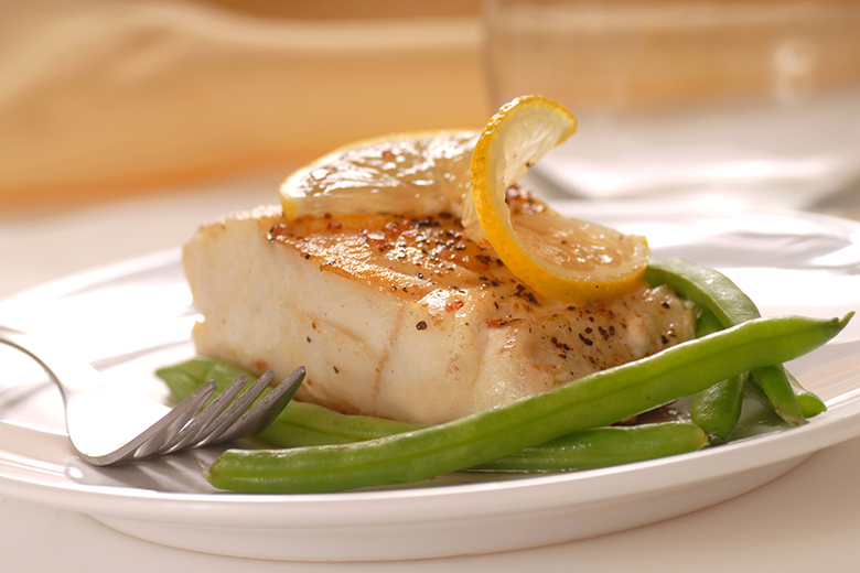 Kabeljaufilet mit grünen Bohnen