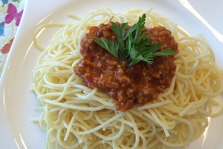 Spaghetti mit Fleischsoße