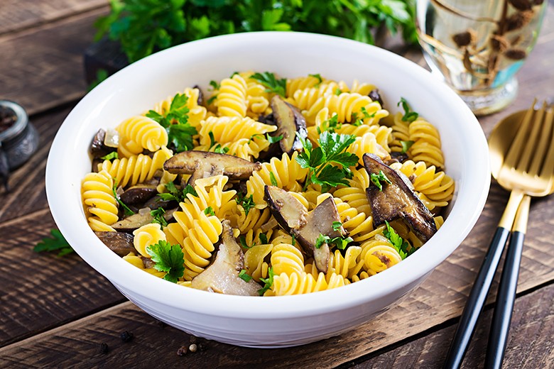 Fusilli mit Pilzen