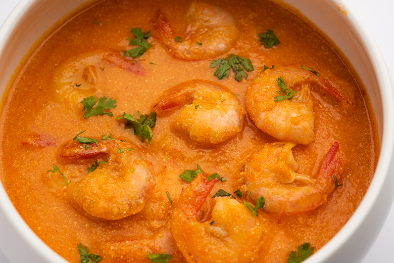 Garnelen in Kokos-Curry-Sauce