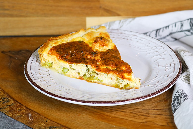 Spargeltarte mit Lachs