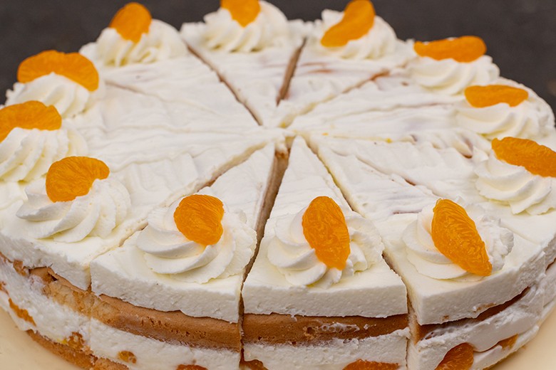 Käsesahnetorte mit Mandarinen