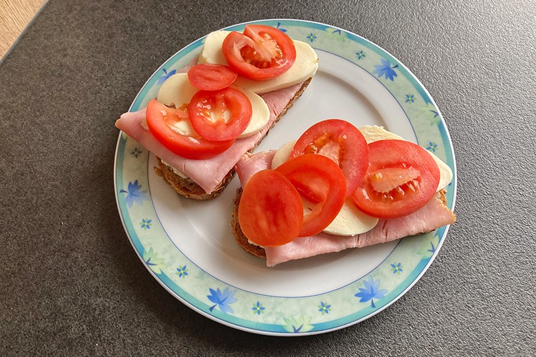 Mozzarella-Schinken-Stulle