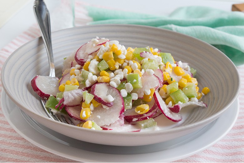 Radieschensalat mit Hüttenkäse