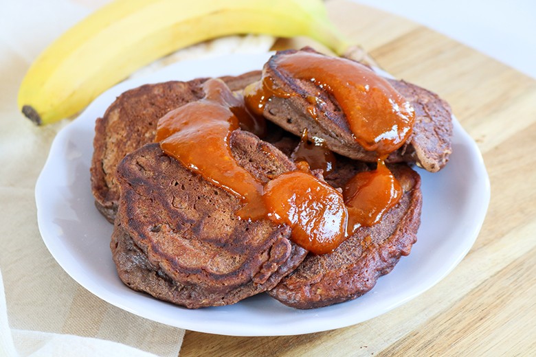 Schoko-Bananen-Pfannkuchen