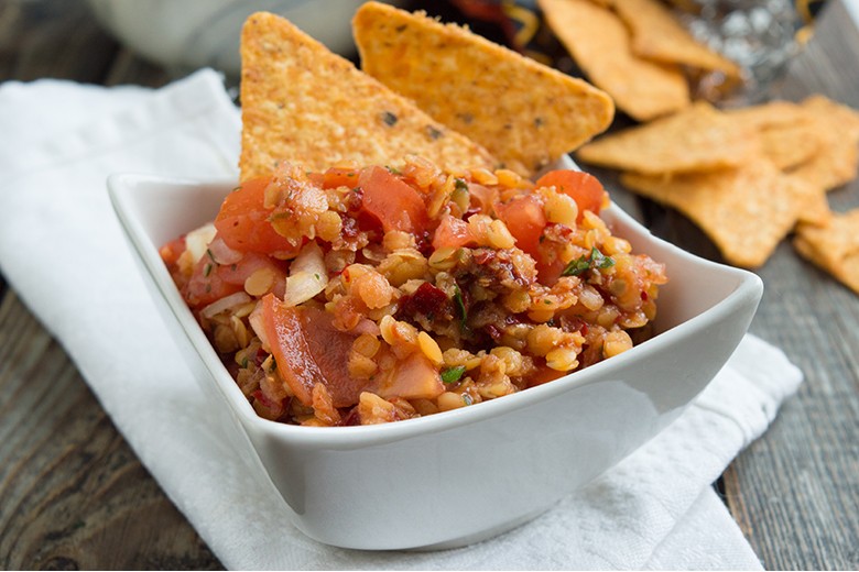 Linsen-Salsa-Dip