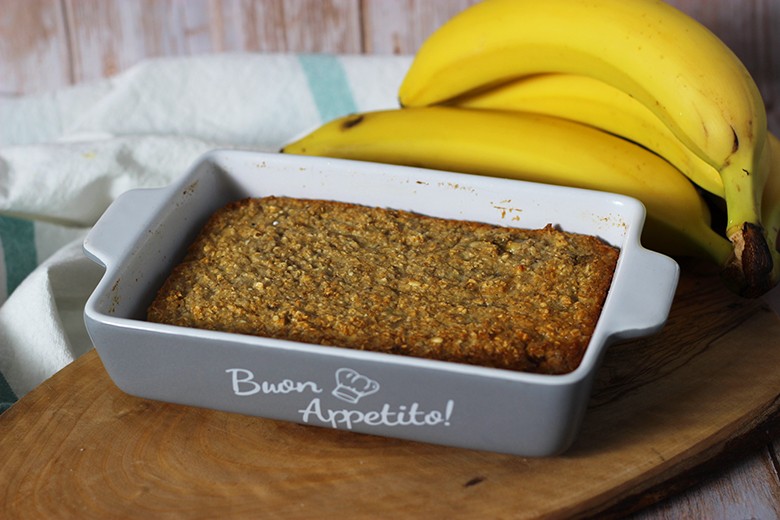 Gebackene Bananen-Himbeer-Oats