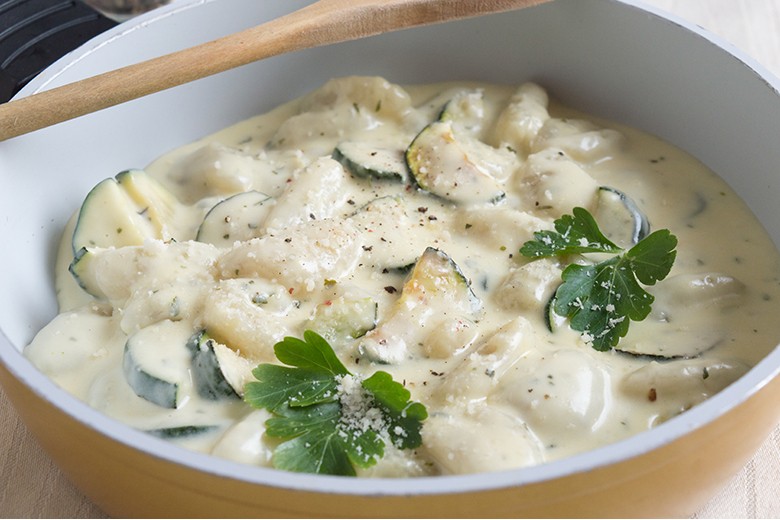 Gnocchi mit Zucchini in Gorgonzolasauce