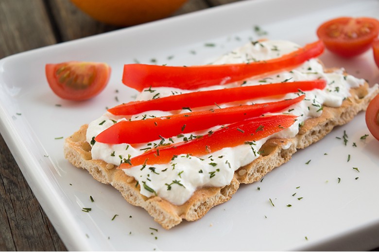 Knäckebrot mit Käsecreme