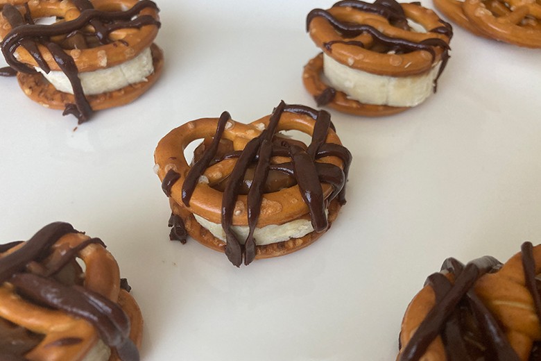 Süße Brezel-Canapés