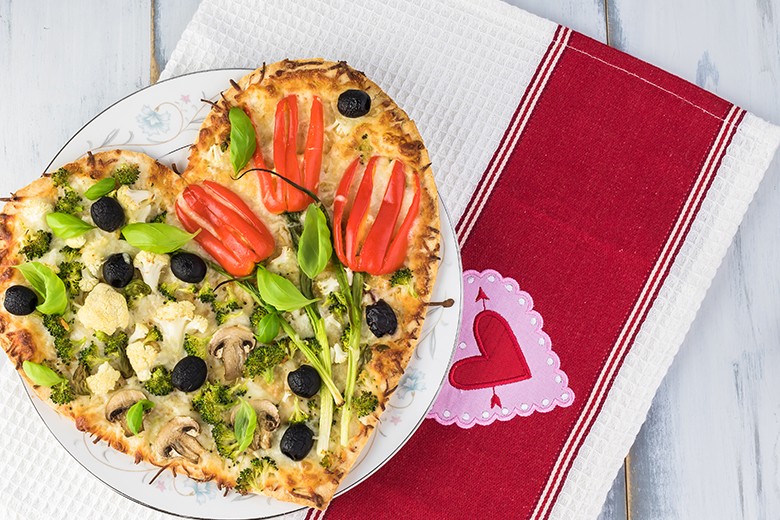 Herz-Pizza