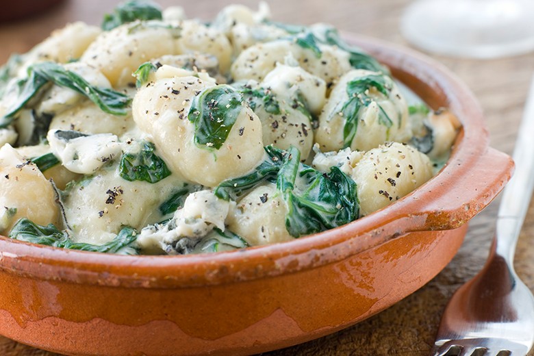 Gnocchi mit Spinat und Gorgonzola