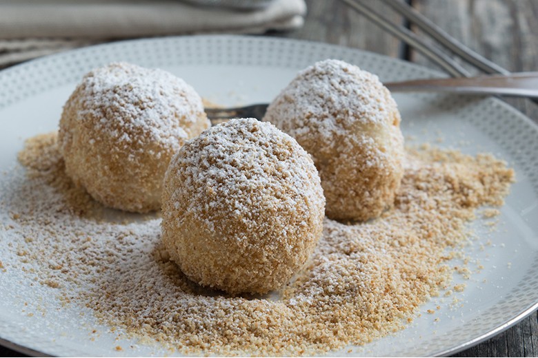 Pflaumenknödel mit Quark