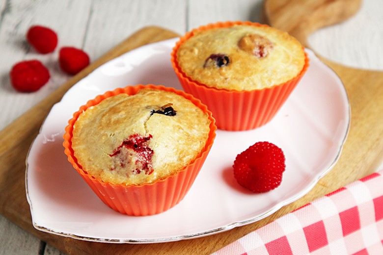 Beeren-Haferflocken-Muffins