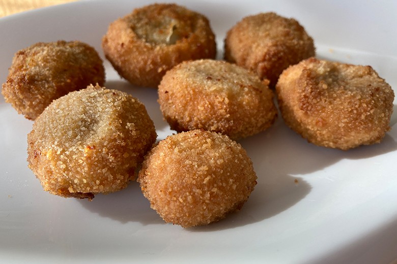 Gebackene Champignons
