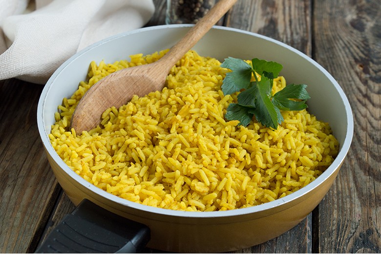Curryreis mit Zwiebel