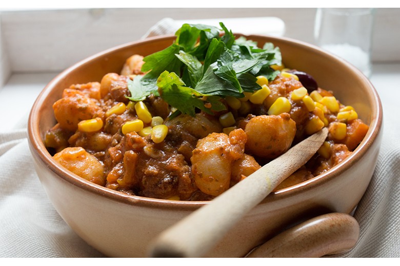 Herzhafte Gnocchi-Pfanne mit Hackfleisch