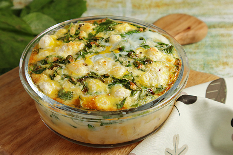 Kartoffel-Spinat-Auflauf mit Feta