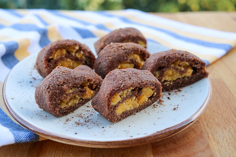 No bake Pfirsichrollen