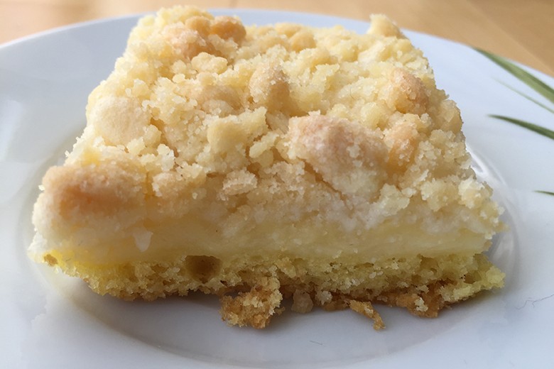 Streuselkuchen mit Pudding vom Blech