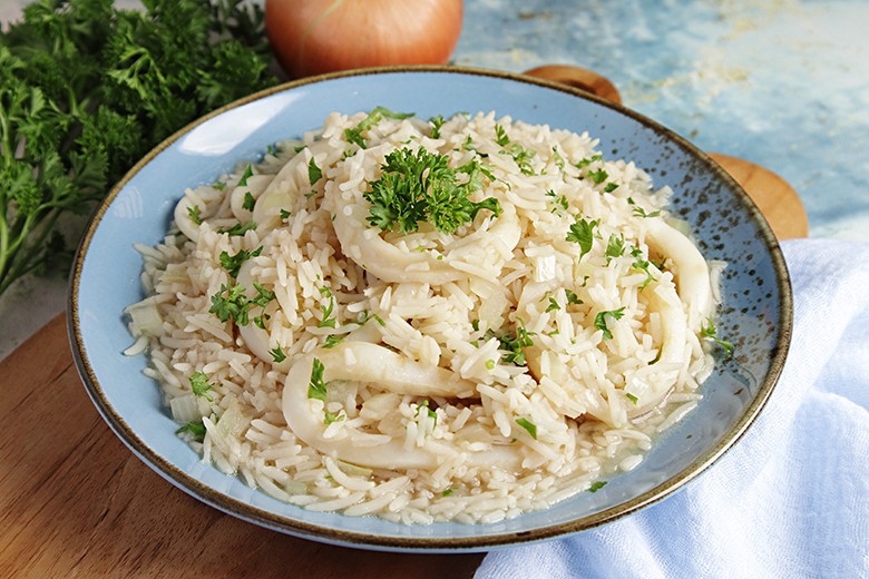 Tintenfisch-Risotto