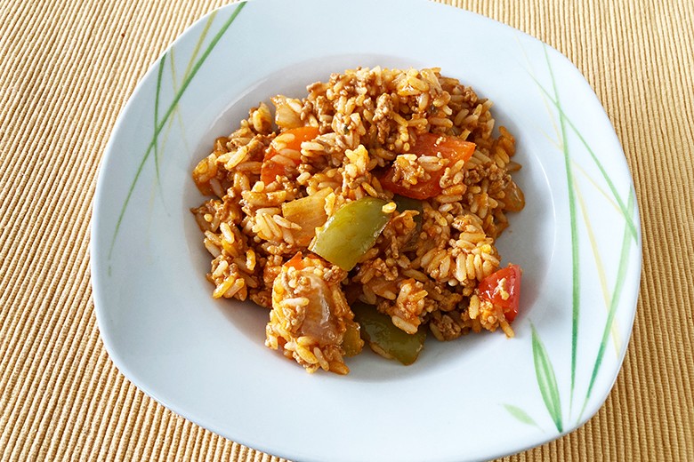 Reis-Hackfleisch-Topf