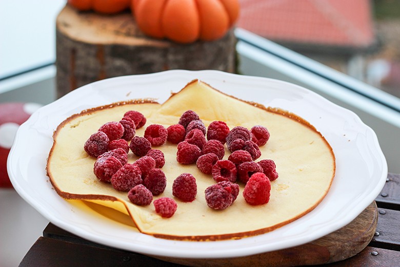 Pfannkuchen mit Zitrone