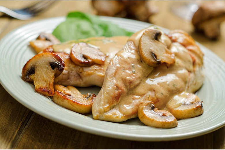 Schnitzel mit Champignon