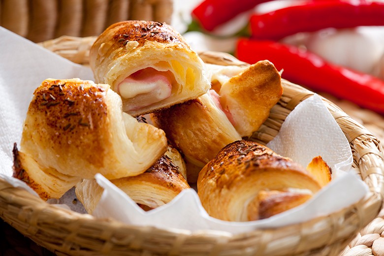 Schinken-Käse-Hörnchen