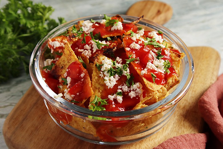 Überbackene Tortillas mit Feta