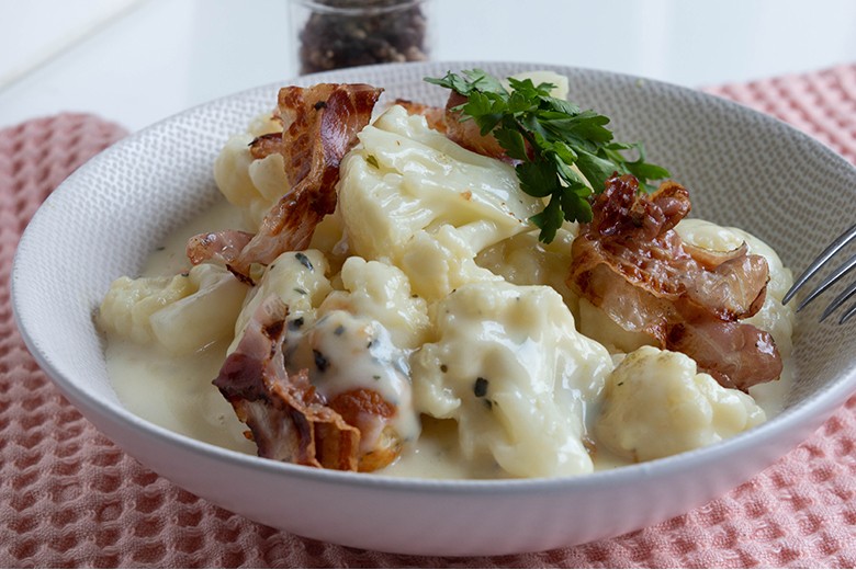 Cremiger Blumenkohl mit Ziegenkäse