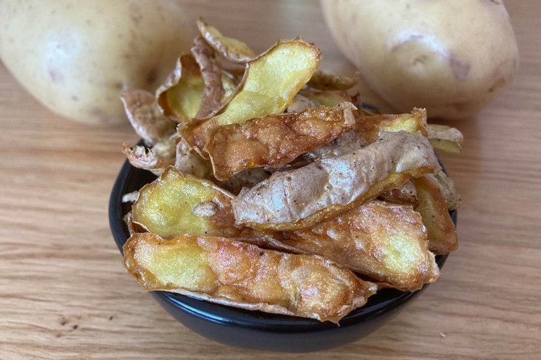 Kartoffelschalen-Chips