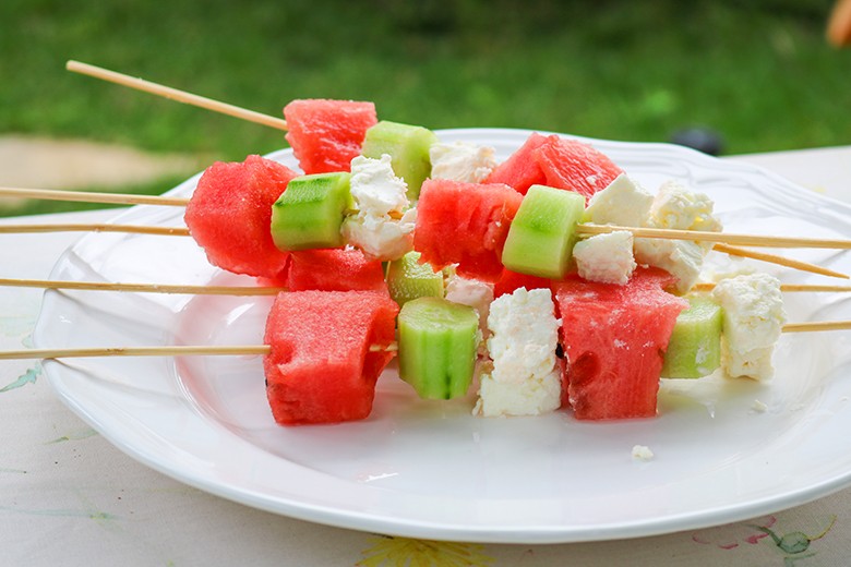 Wassermelonen-Feta-Spieße