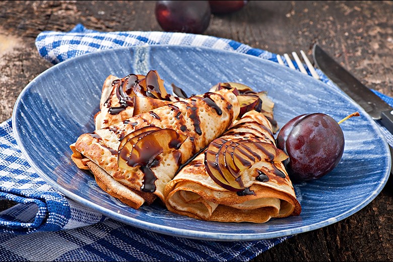 Winterliche Pflaumenpfannkuchen
