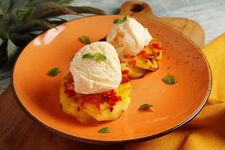 Gegrillte Chili-Ananas