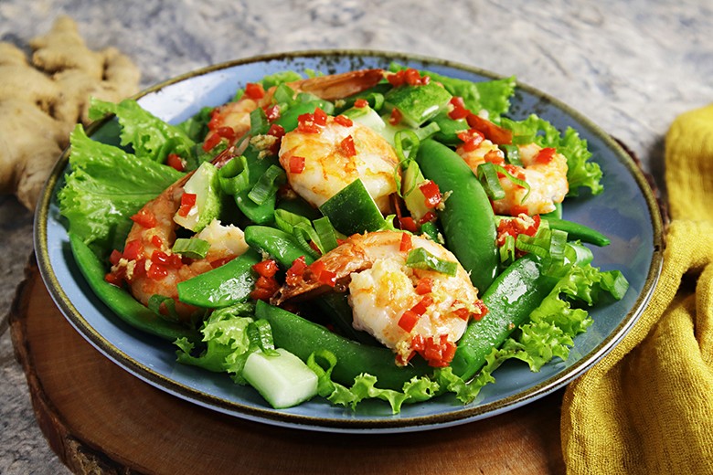 Garnelensalat nach asiatischer Art