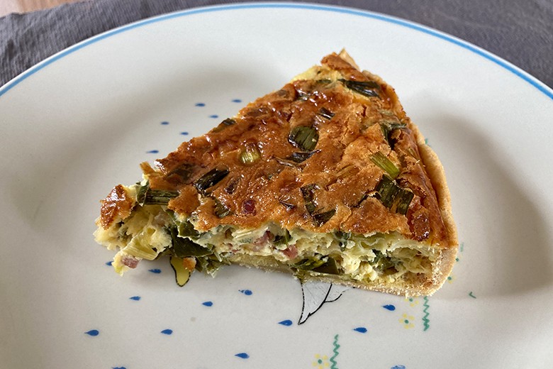 Lauchkuchen mit Schmand