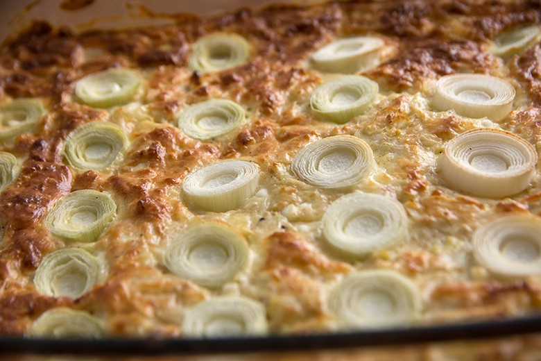 Lauchkuchen vom Blech