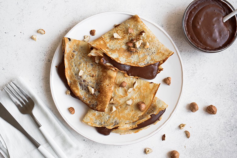 Nuss-Nougat-Pfannkuchen
