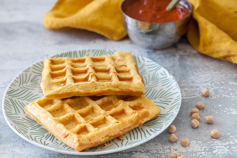 Hummus-Waffeln