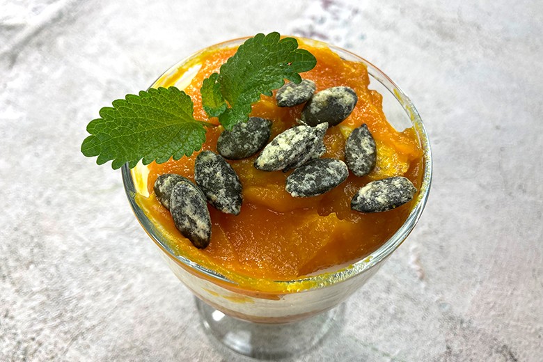 Schichtdessert mit Kürbis