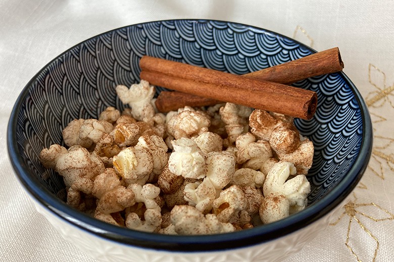 Weihnachtliches und zuckerfreies Popcorn