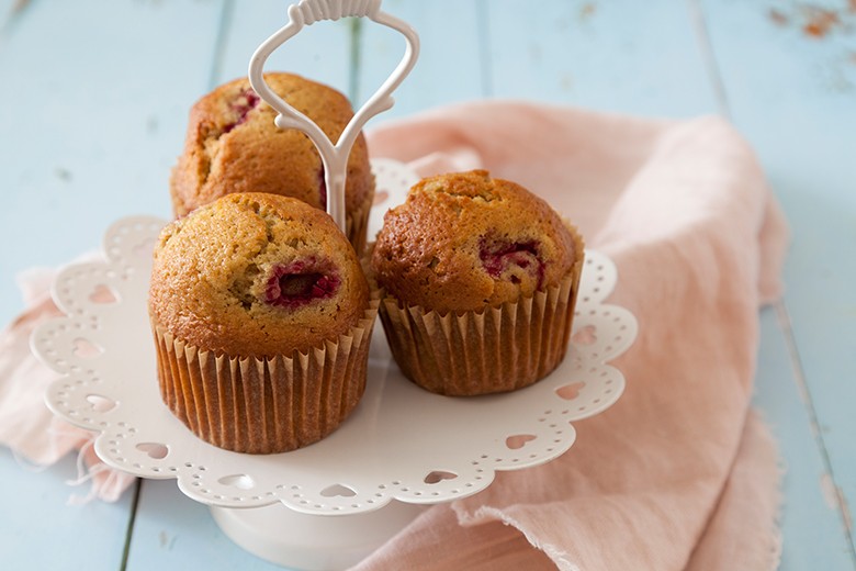 Gesunde Himbeermuffins ohne Zucker