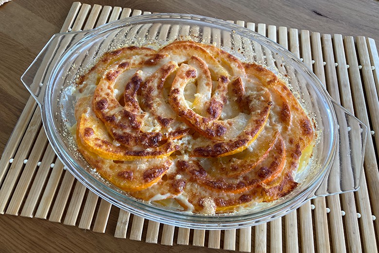 Kürbisauflauf mit Kartoffeln