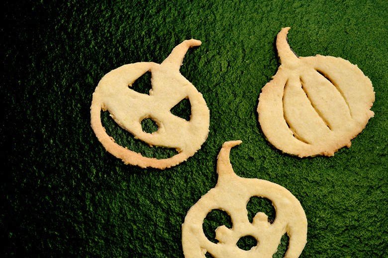 Kürbis-Halloween-Kekse