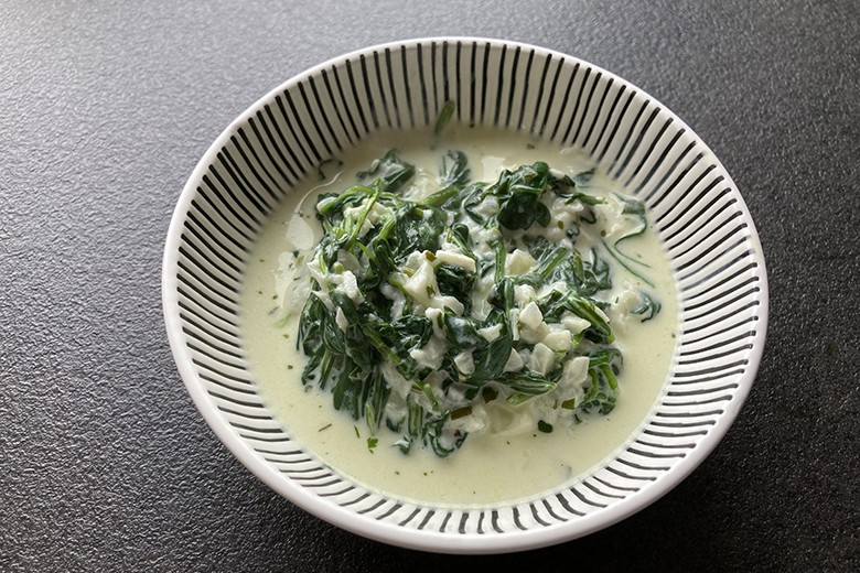 Spinatsoße mit Frischkäse