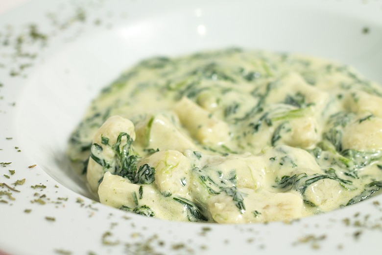 Gnocchi in Spinatsoße