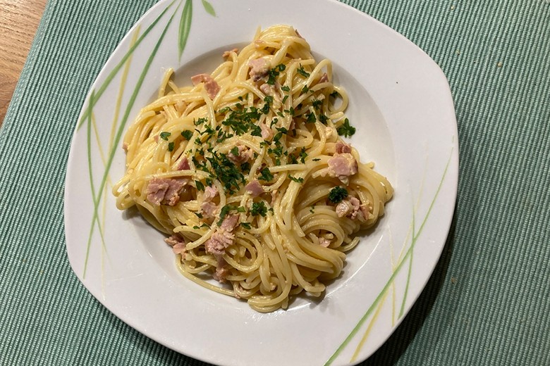 Spaghetti Carbonara light